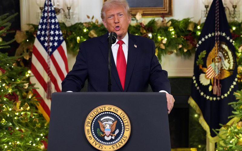 In a nationwide address, Trump says the country is recovering from  Joe Biden's 'mess'