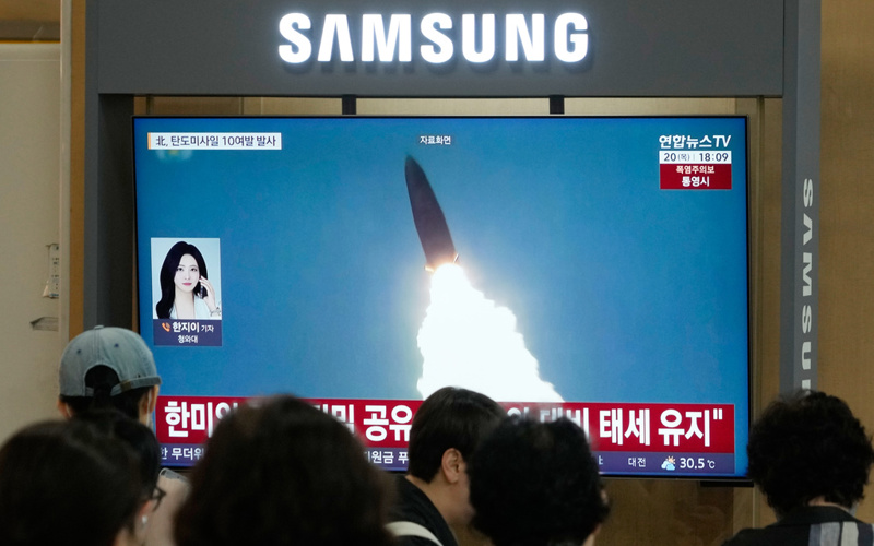 North Korea fires barrage of missiles toward the sea after dismissing overture from Trump