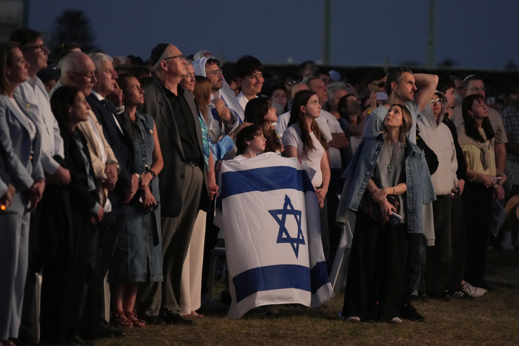 Vigils, protests commemorate the anniversary of the Hamas massacre of Israelis