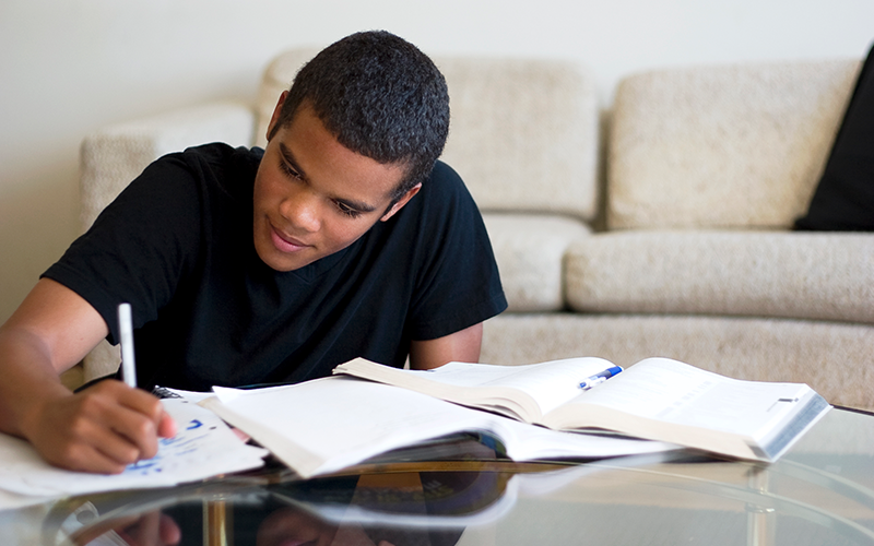 Millions of students opening school book at home after Christmas break