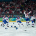 United States celebrates men's hockey gold win at Olympics