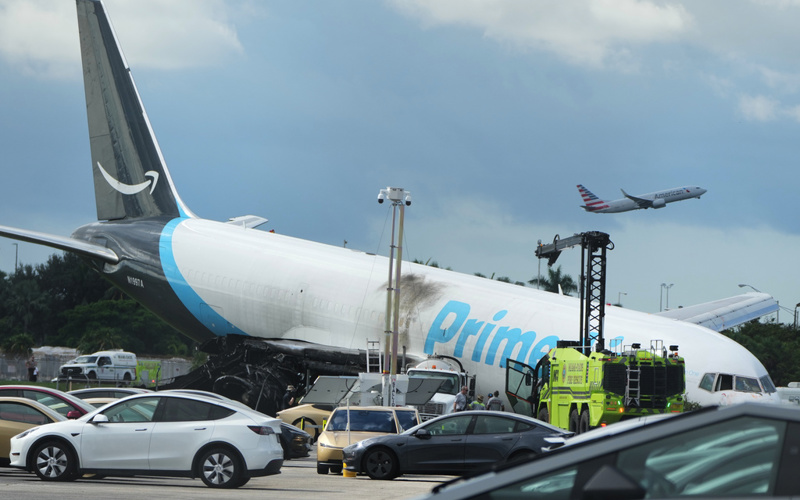 Federal investigators probe Amazon cargo jet's fiery Miami runway crash that killed 5