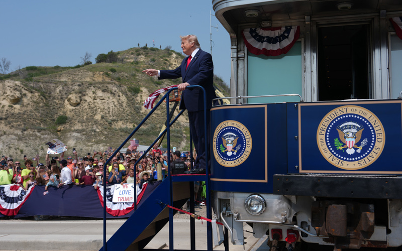 Trump visits newly built Theodore Roosevelt Presidential Library in North Dakota's Badlands
