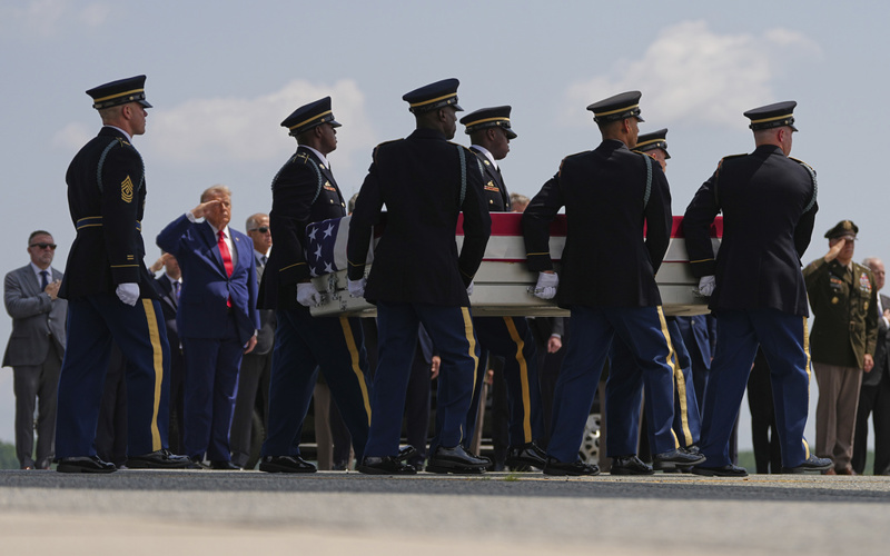 Trump pays respects to 4 US service members killed in the Middle East