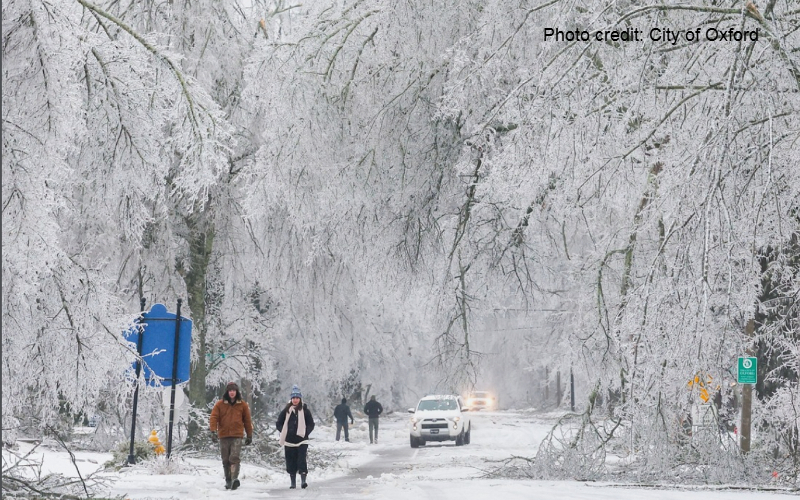 Helping out a neighbor, Eight Days on scene in storm-ravaged Oxford