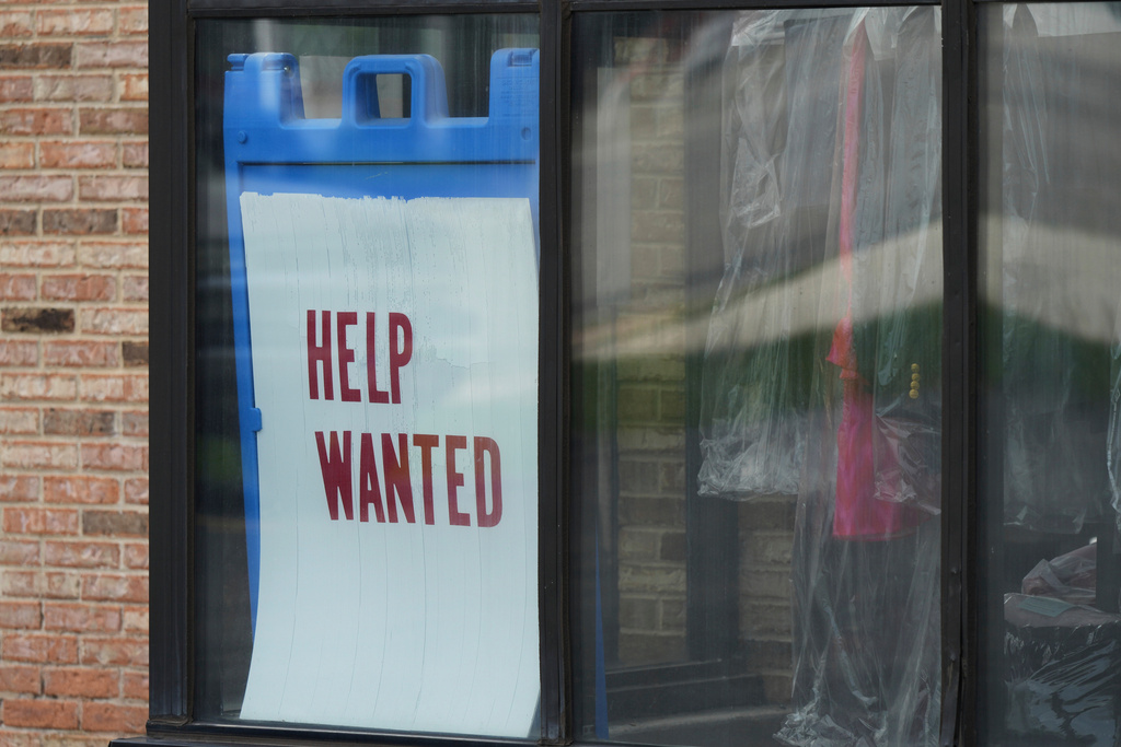 Applications for jobless benefits fell below 200,000 last week with layoffs historically low