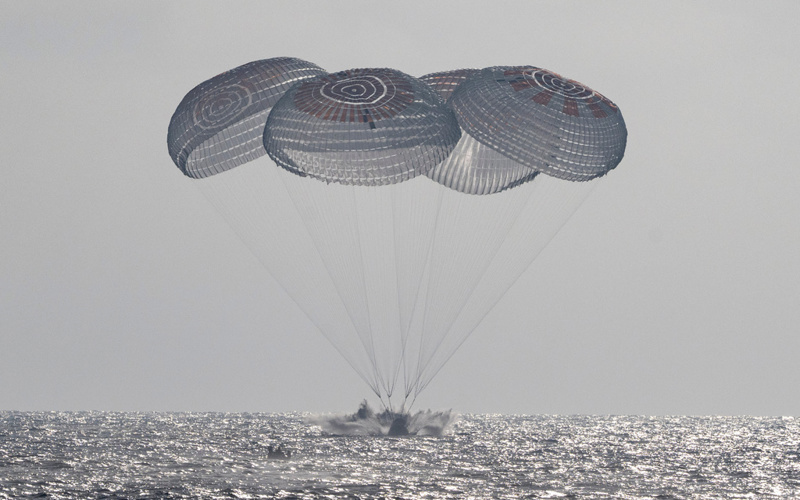 Four astronauts return to Earth after eight months in space