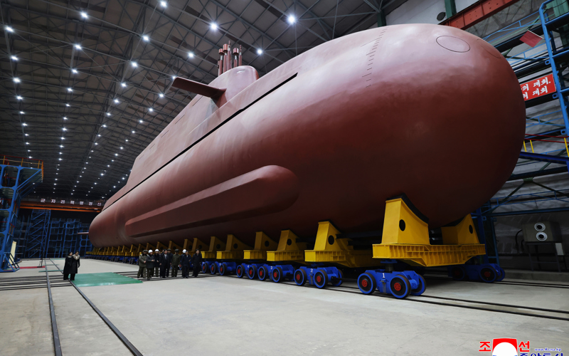 North Korea displays apparent progress in construction of nuclear-powered submarine