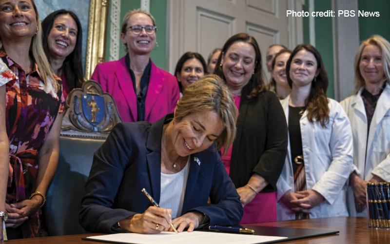 Governor's Catholicism questioned as Massachusetts Dems celebrate no-limits abortion law