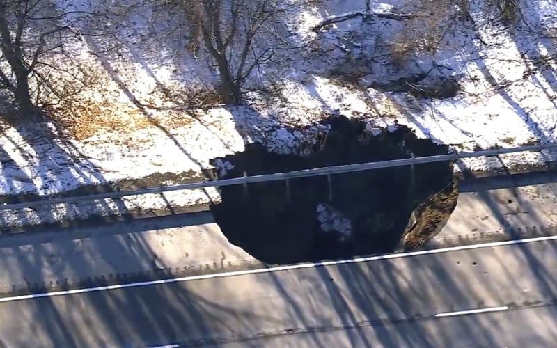 Sinkhole prompts lane closures on Interstate 80 in New Jersey