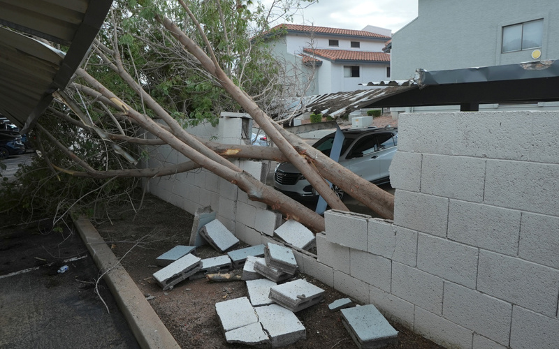 Violent Arizona storms bring possible tornado, toppled trees and golf ball-size hail