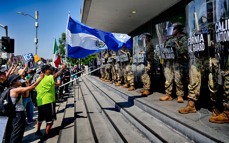 Riot-bound troops helping – but will Trump's move set bad precedent?