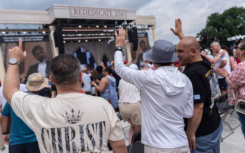 Thousands flocked to the National Mall in Washington for a massive prayer rally