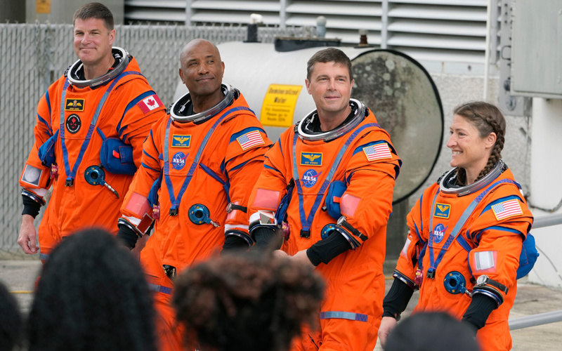 NASA fuels rocket to launch astronauts on the first lunar trip in half a century